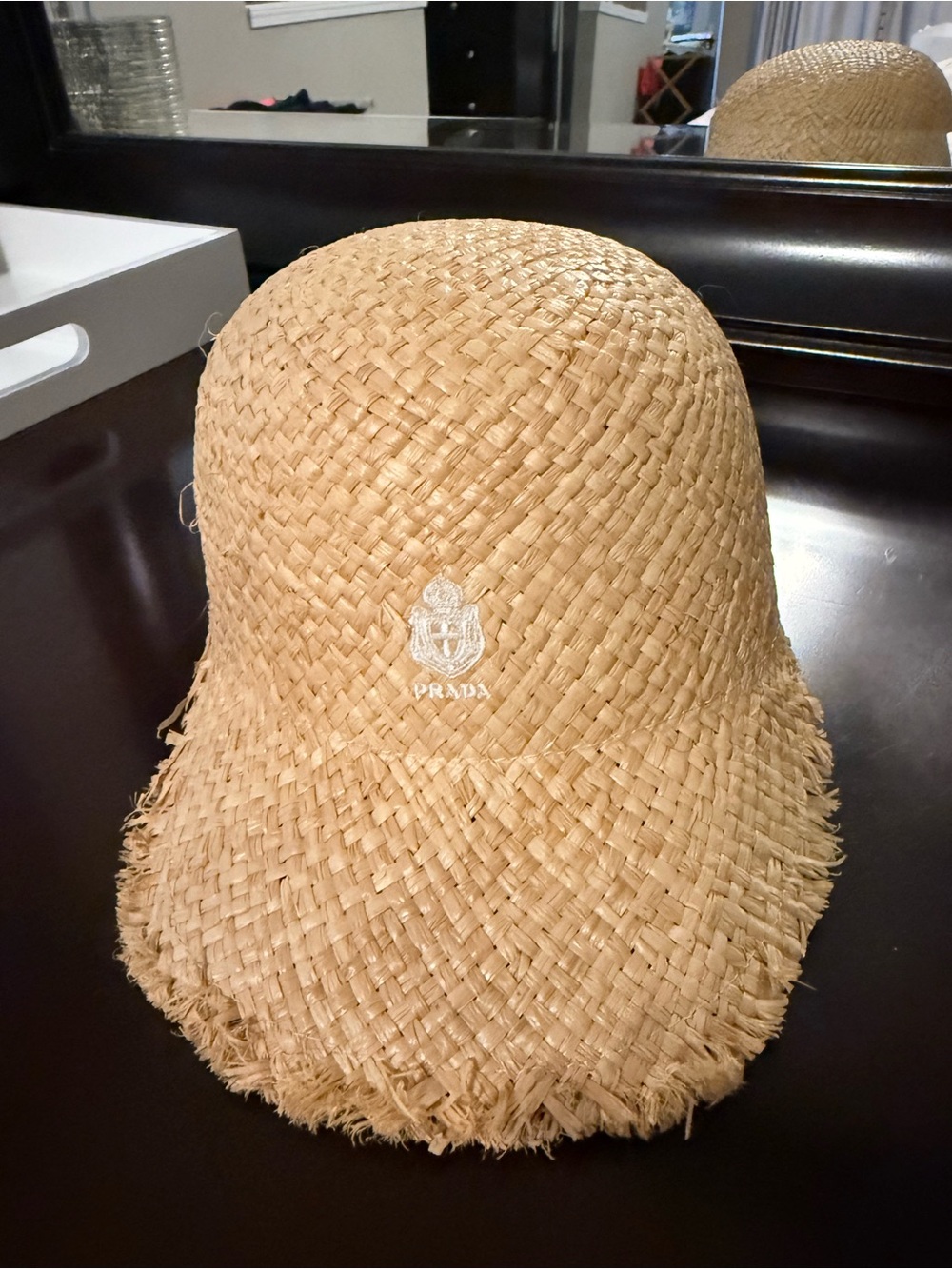 Prada raffia baseball hat size medium worn once like new - Picture 2 of 8